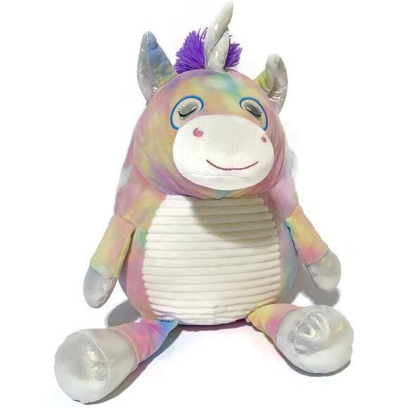 Hug Fun Unicorn Plush 16" Tall With Halo Winking Eyes Pink Pastels - Picture 8 of 8